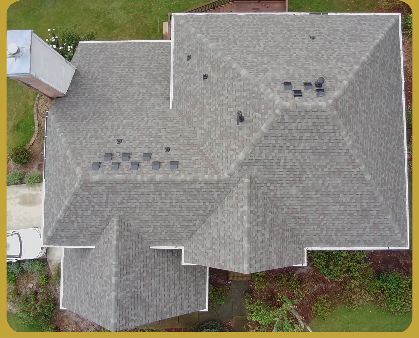 Completed roof